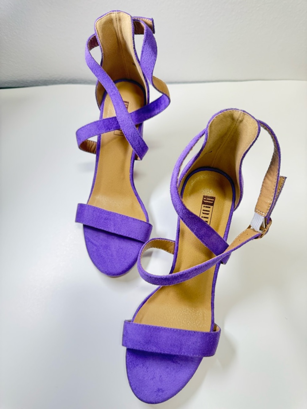 Grace Purple Suede Strappy Heels